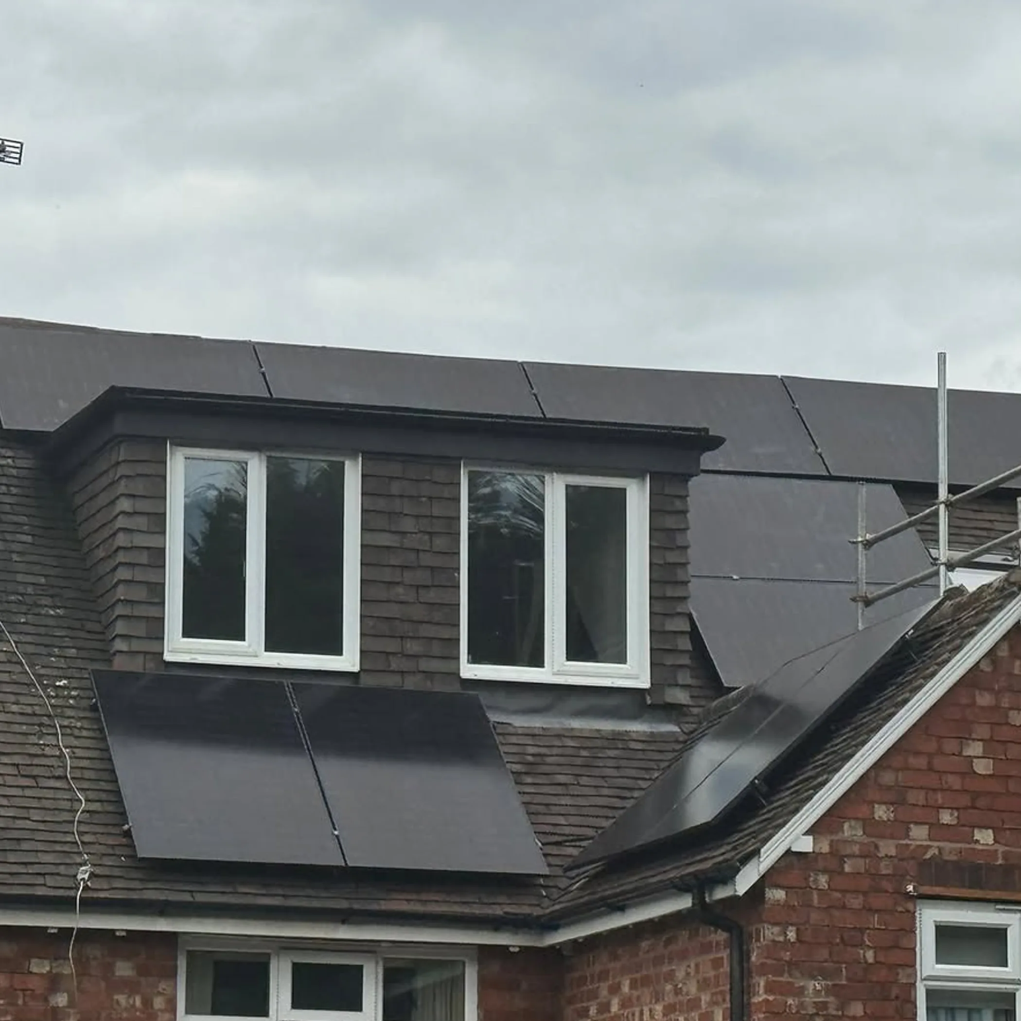 solar panels across multiple roof pitches