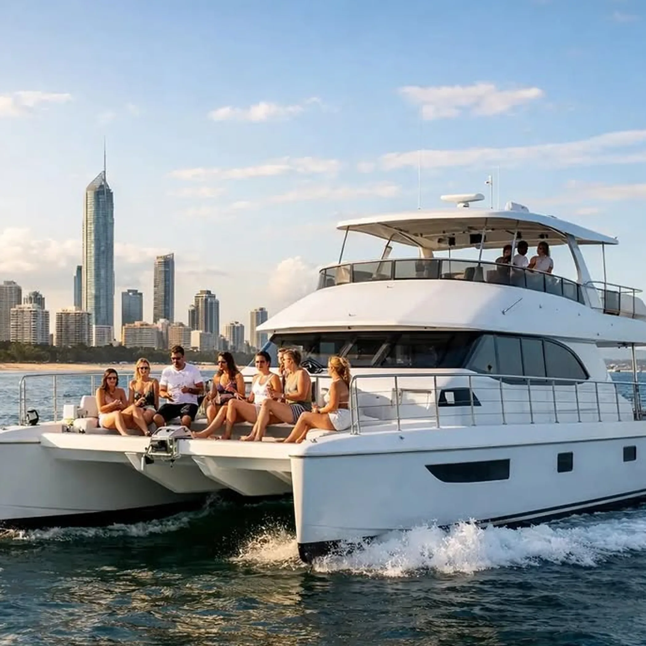 private charter boat with passengers