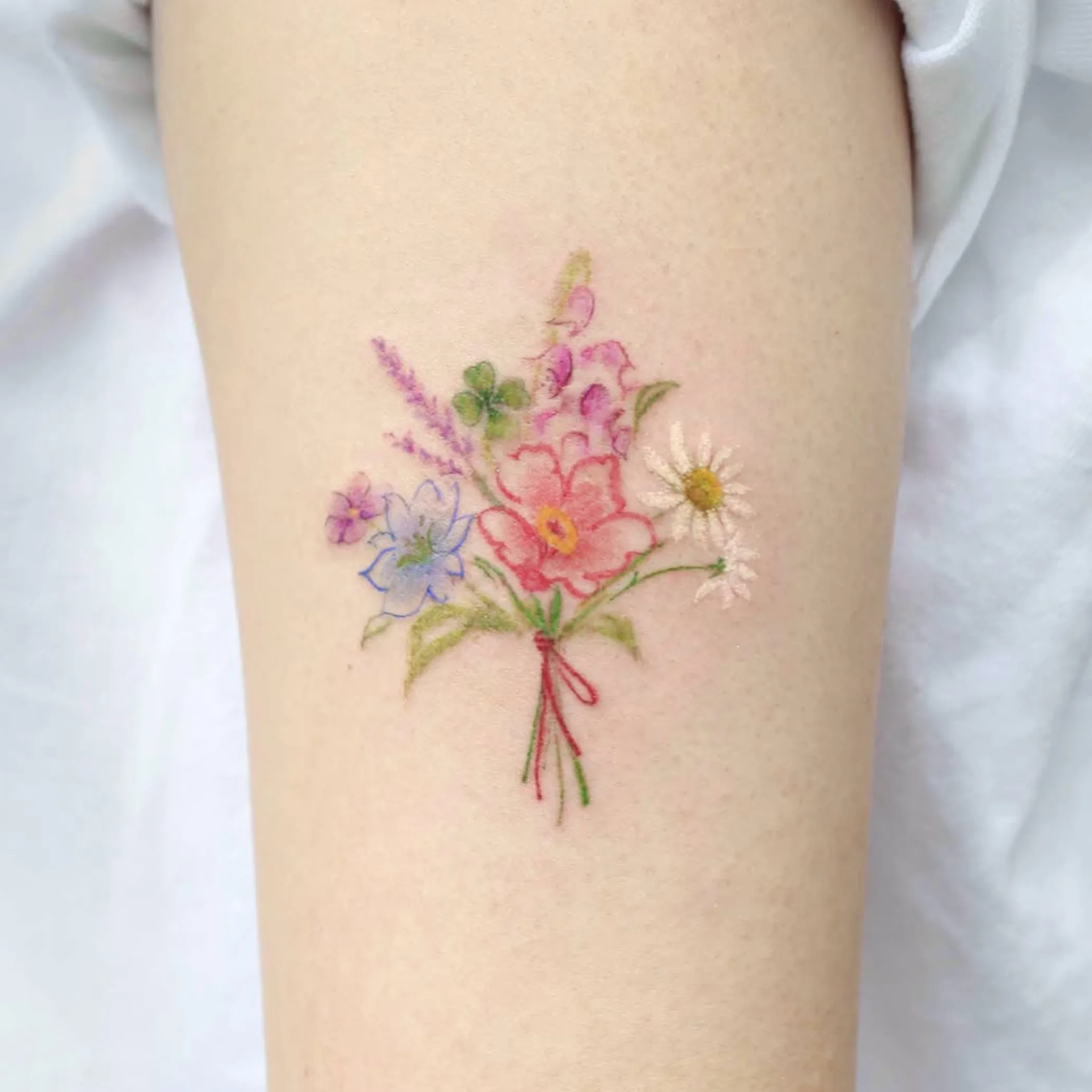 clearly visible fresh tattoo