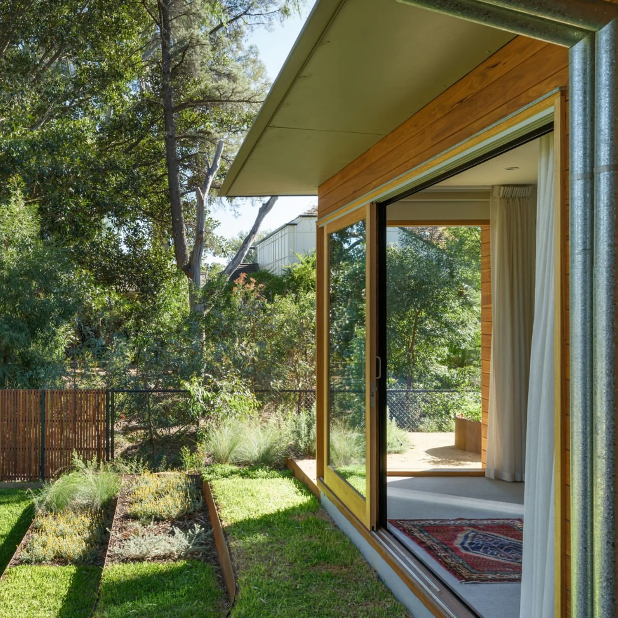 downpipe and water-conscious garden design